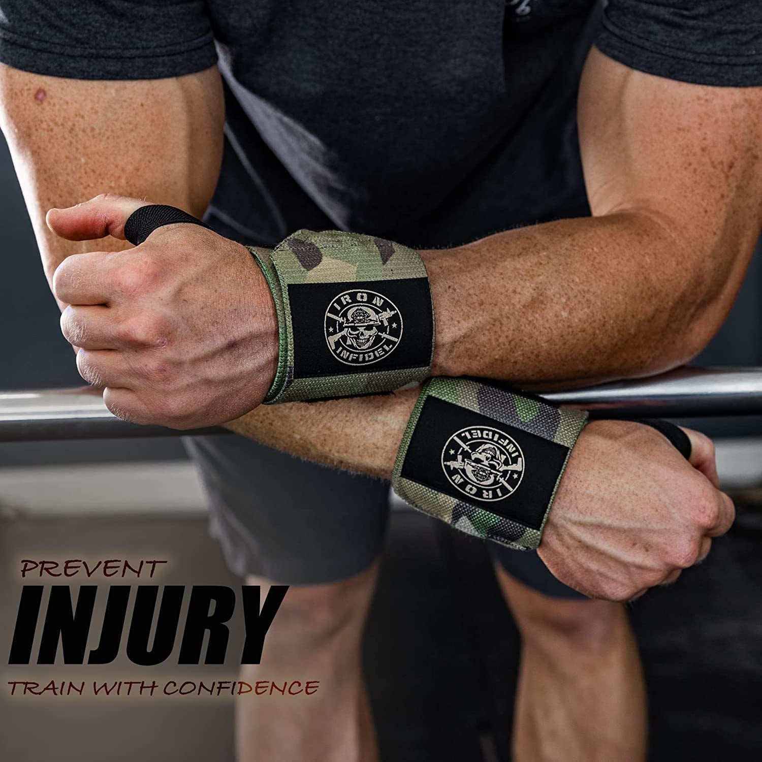 Weightlifting Wrist Wraps - 24" Extra Stiff Heavy Duty, Wrist Support for Gym Workouts, Crossfit, Weights, Powerlifting, Fitness, Exercise, Olympic Lifts, Bench Press